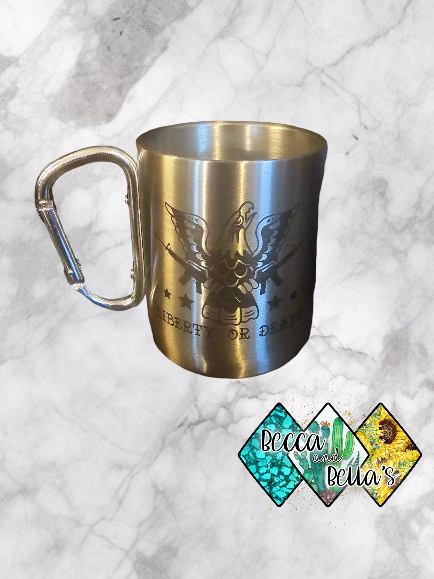 10oz Laser Engraved Liberty Travel Cup