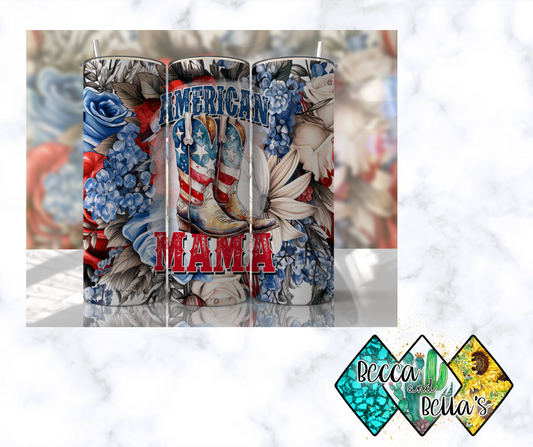 20oz Sublimated American Mama