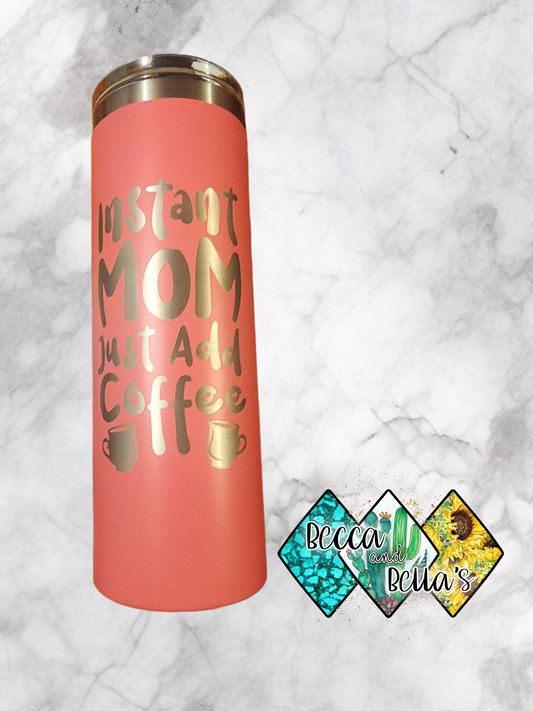 20oz Laser Engraved Mom Coffee Tumbler