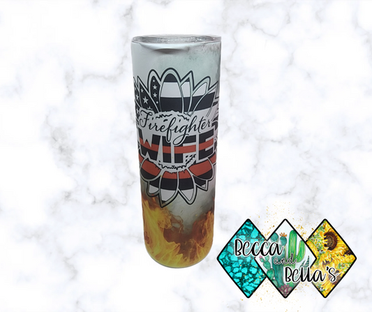 20oz Sublimated Firefighter Wife Tumbler