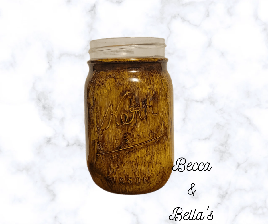 Woodgrain Mason Jar