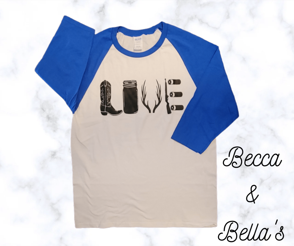 Love Tee Size Medium 3/4 Sleeve