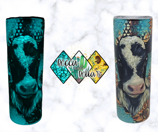 20oz Glow in the Dark Blue Sublimated Tumbler