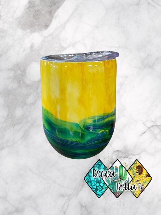 12oz Wine Woodgrain With Water