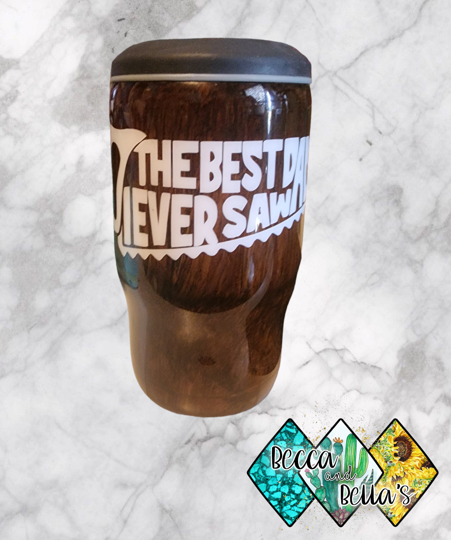 Woodgrain Dad/Saw Can and Bottle Cooler