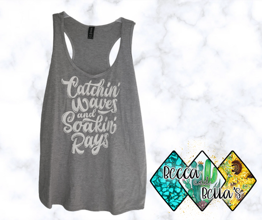 Catching Waves Light Grey Tank