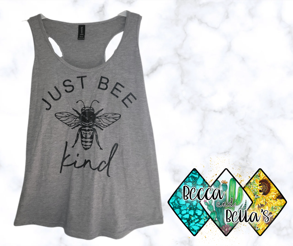 Just Bee Kind Light Grey Tank