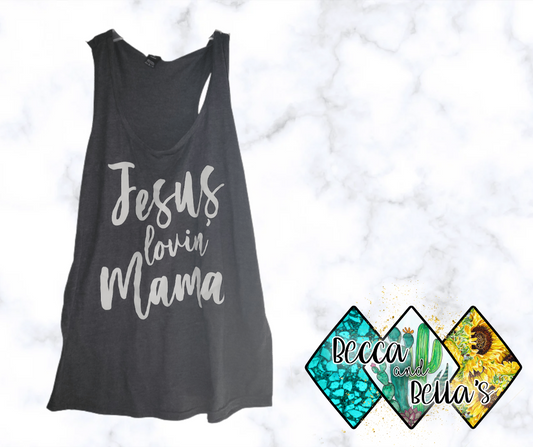 Jesus Lovin Mama Dark Grey Tank