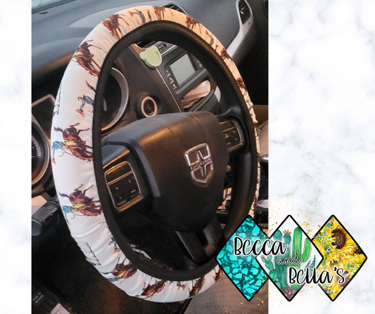 Cowboy Steering Wheel Cover