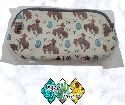 Turquoise Cowboy Makeup Bag