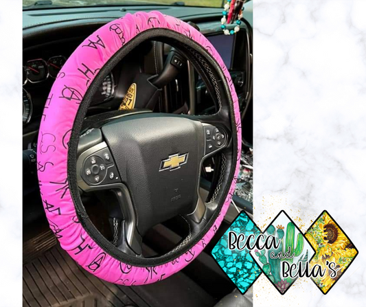 Pink Brands Steering Wheel Cover